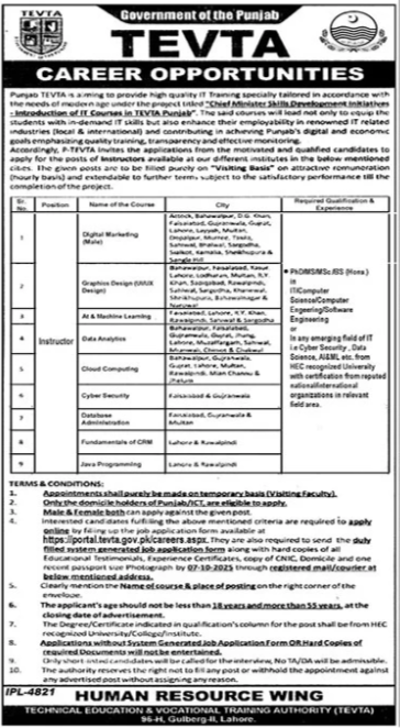 Technical Education & Vocational Training Authority TEVTA