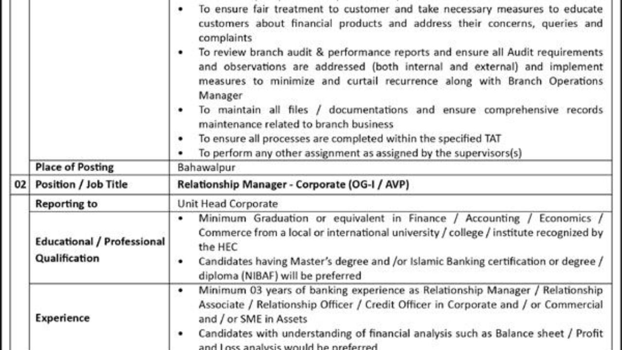 National Bank of Pakistan (NBP) Jobs 2025 – Relationship Manager & Branch Manager | Karachi