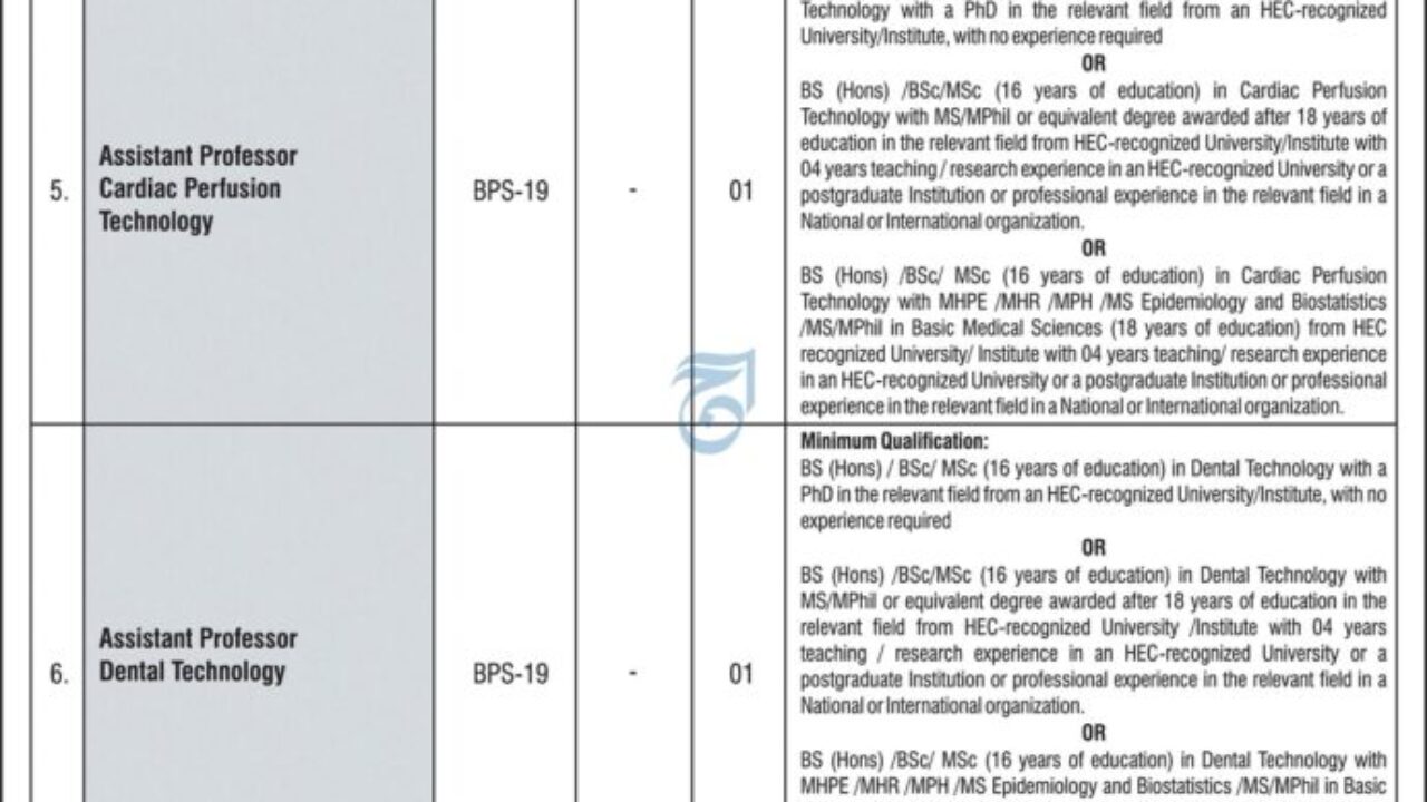 Khyber Medical University (KMU) Peshawar Jobs 2025 – Apply Online for Teaching and Technical Staff
