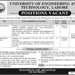 University of Engineering and Technology (UET) Lahore Jobs 2025 – Apply Online