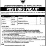 University of Engineering and Technology (UET) Lahore Jobs 2025 | Latest Teaching Vacancies Announced