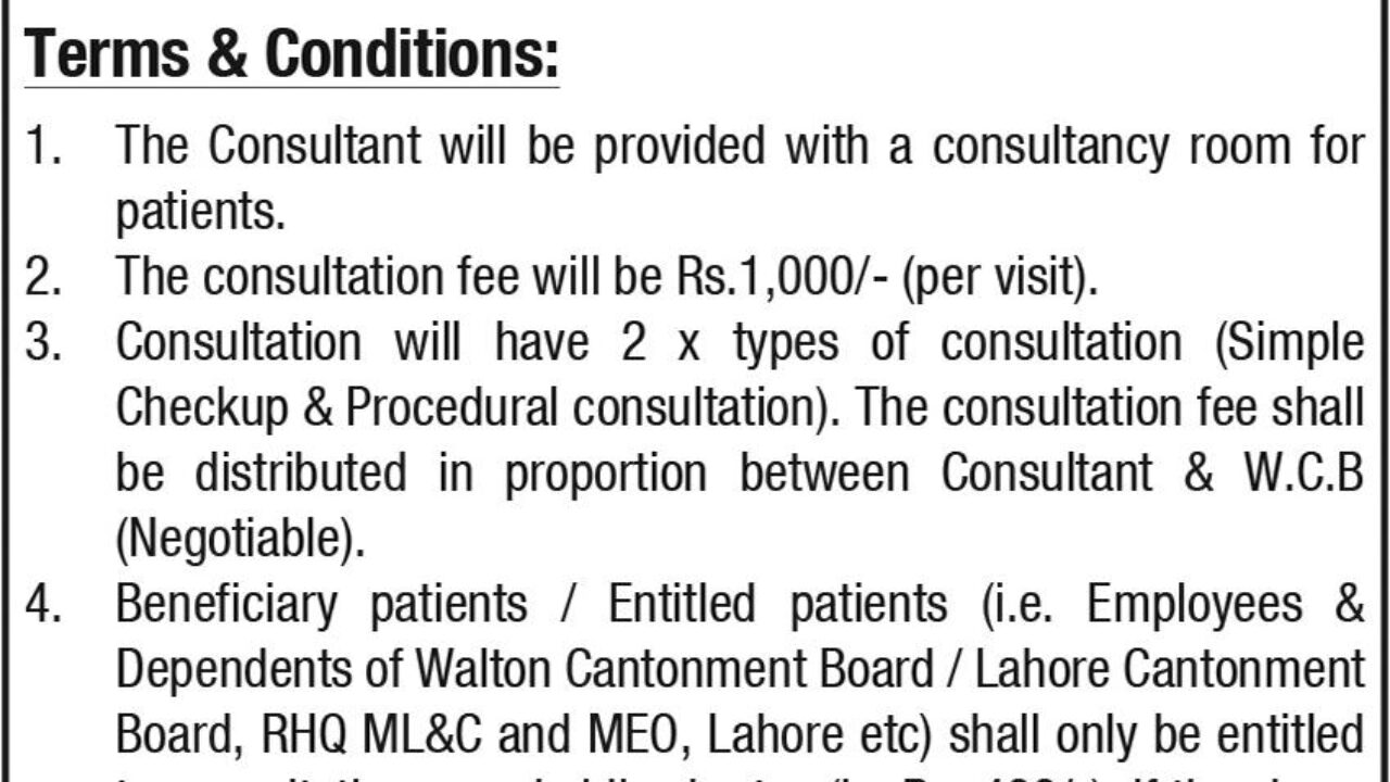 Walton Cantonment Board Jobs 2025 in Lahore | Latest Medical Vacancies Announced