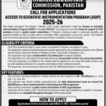 Higher Education Commission (HEC) Islamabad Job Openings 2025 – Apply Online