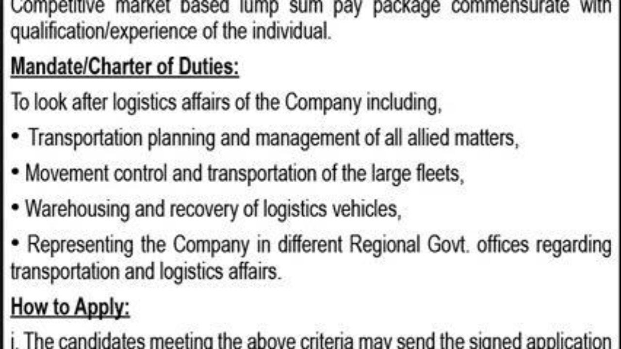WAPDA Lahore Jobs 2025 — Apply for Chief Logistics Officer (CLO) Position