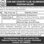 Gun and Country Club Islamabad Jobs 2025 – Apply Now for Coaching & Fitness Positions