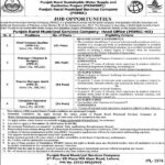 Punjab Rural Municipal Services Company (PRMSC) Lahore Jobs 2025