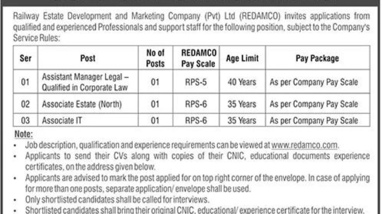 Latest REDMC Islamabad Job Openings 2025 | Government Management Positions