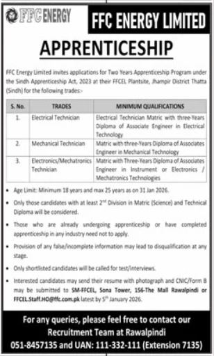 FFC Energy Limited Government Jobs 2025 in Rawalpindi – Apply Online