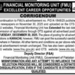 Financial Monitoring Unit (FMU) Jobs 2025 – Management & Analysis Positions in Karachi