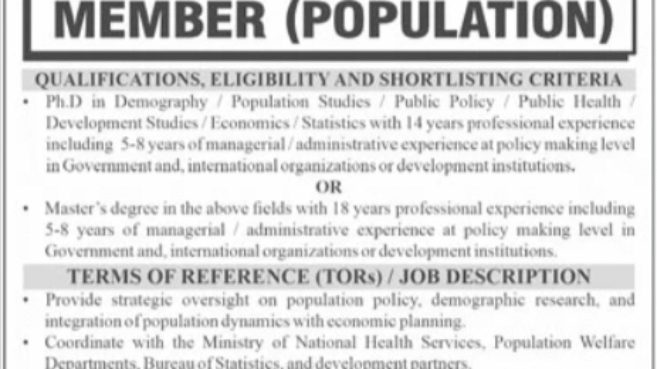 Ministry of Planning, Development & Special Initiative Jobs 2025 – Latest Islamabad Vacancies