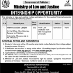 Ministry of Law and Justice Intern & Associate Lawyer Jobs 2025 – Apply Online (Islamabad)