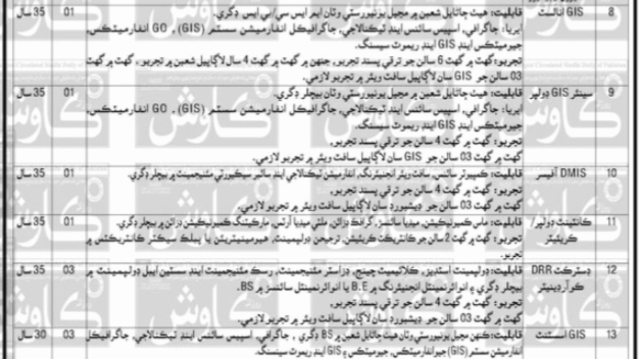 PDMA Jobs in Karachi 2026 – Apply for Multiple Management & Technical Positions